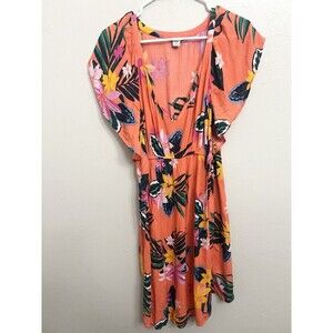 Floral Orange Mini Dress